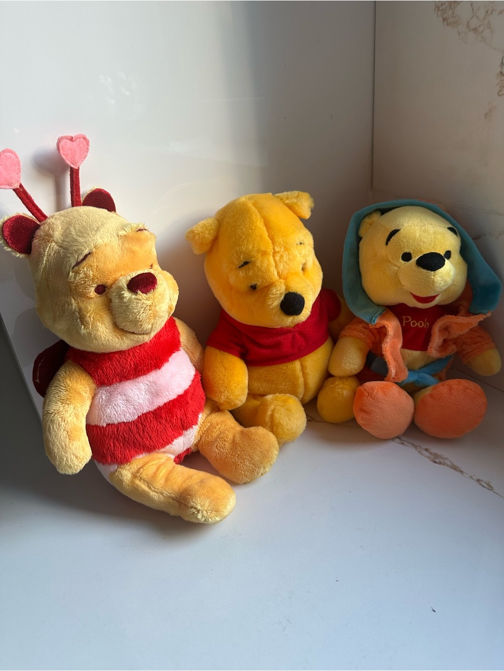 Disney Winnie the Pooh Plush Lot of 3 Stuffed Bears Collectible Plush Toys